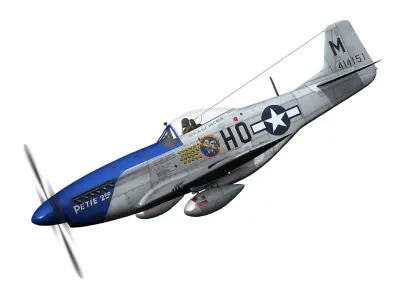 North American P-51D Mustang - Petie 2nd 3D model