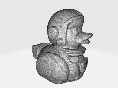 Robot duck 3d model Low-poly 3D model