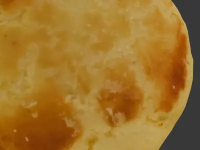 Golden-Brown Biscuit Low-poly 3D model