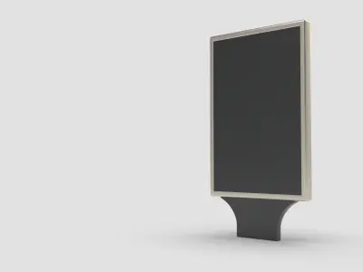 Style advertisement close to a urban street in city 3D model