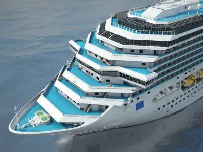 Costa Concordia cruise ship 3D model