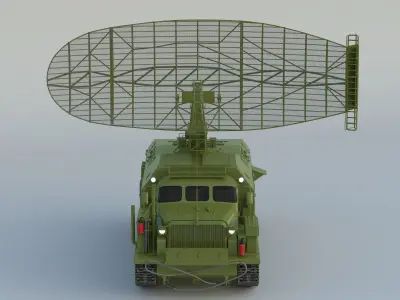 P-40 Radar Armour Long Track 3D model