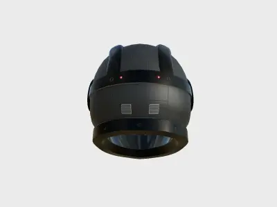 Astronaut Helmet B04 Full Black - Character Design Fashion Low-poly 3D model