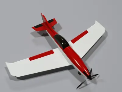 Toy airplane  Low-poly 3D model