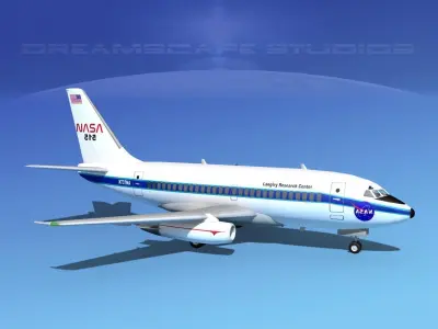 Boeing 737-100 NASA 3D model