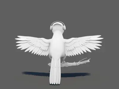 Bird Rigged Low-poly 3D model