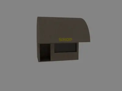 Small shop Free low-poly 3D model