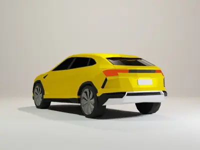 Low Poly Sports SUV Low-poly 3D model