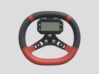 Steering Wheel KZ Karts Low Poly PBR Realistic Low-poly 3D model
