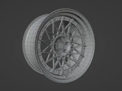 SevenK Xeno wheel disc Low-poly 3D model