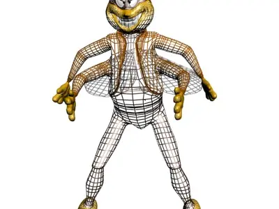 Captain Fly Low-poly 3D model