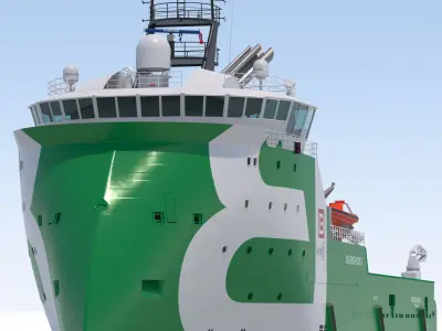 Anchor Handling Tug Supply Vessel BOURBON ORCA 3D model