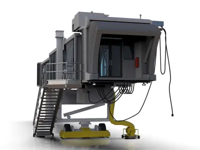 Low Poly Jetway 3D Model  Low-poly 3D model