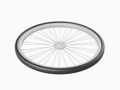 Bicycle Tire 02 Low-poly 3D model