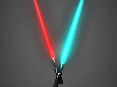 Lightsaber two star wars lightsabers 3D model