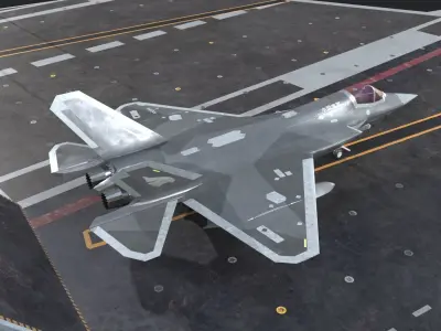 4 coatings of Shenyang J35 F35 gyrfalcon Fighter Low-poly 3D model