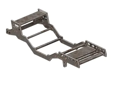Rusty Automotive Chassis Frame 3D model