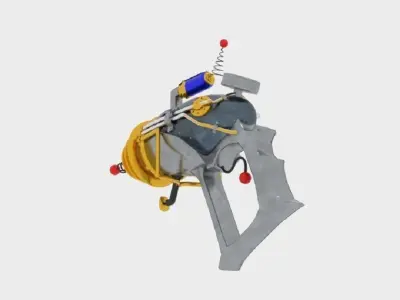 Statgun machine gun with wires 3D model