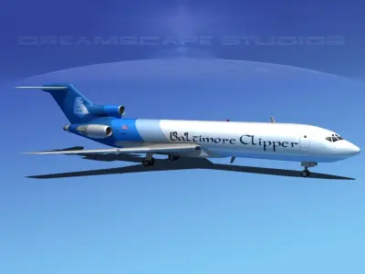 Boeing 727-200 Baltimore Clipper 3D model