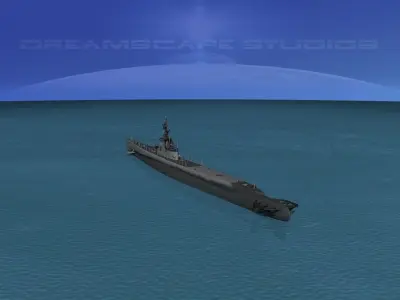 Gato Class Submarine SS-236 USS Silversides 3D model