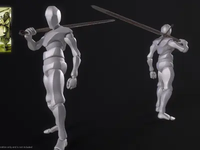 Gallowglass Claymore - A Scottish-Irish Greatsword Low-poly 3D model