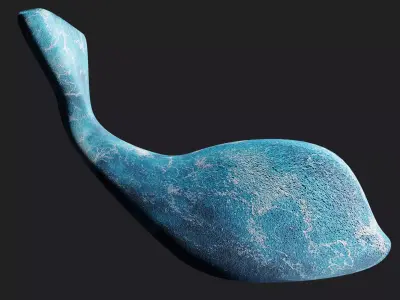 Bathing Fish Low-poly 3D model