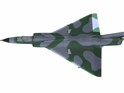 Dassault Mirage III Low-Poly Low-poly 3D model