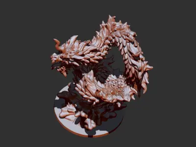 Dragon 3d print model statue 3D model