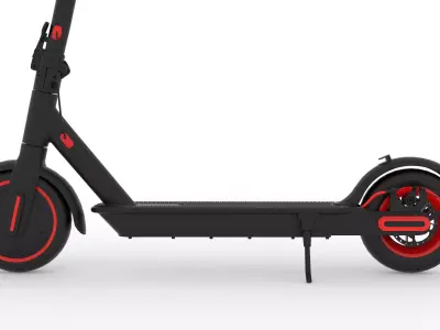 scooter Low-poly 3D model 5