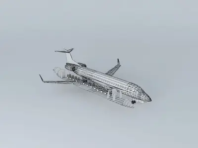 How to put my interior into the model of ERJ 145 XR Free 3D model