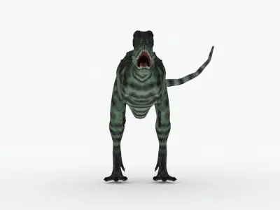 Green Abelisaurus No Rig Low-poly 3D model