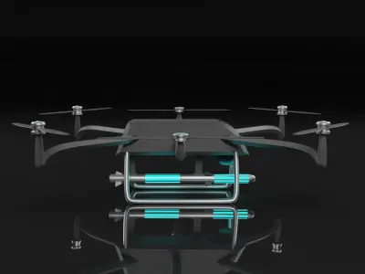 Military drone 3D model 3D model