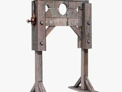 Wooden Guillotine 3D model