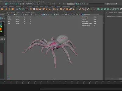 Tarantula Chromatopelma Low-poly 3D model