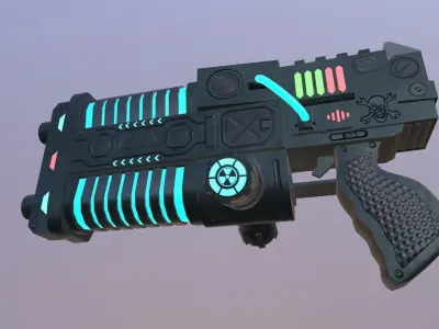 Sci Fi Gun Exa Low-poly 3D model