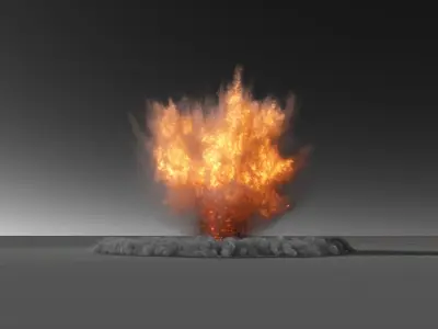 Low Poly Explosion 3D model