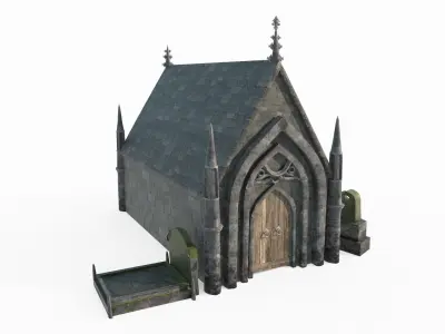 Ancient architectural tombs and burial chambers 3D model