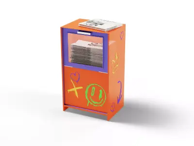 Newspaper box Free 3D model