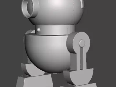 Custom STL File Baby R2 D2 Cartoon Droid Series 3d printing 3D print model