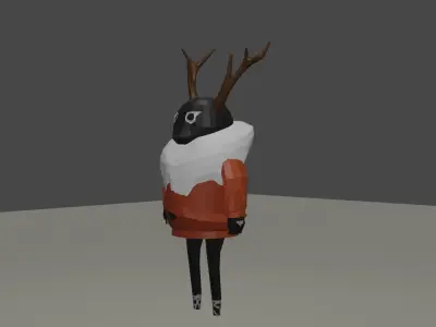 Deer low Free low-poly 3D model