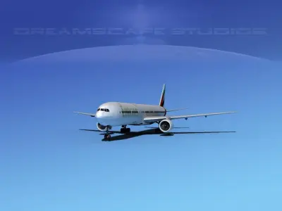 Boeing 777-300 Emirates 3D model