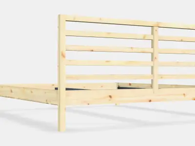 TARVA Bed Frame 6 Low-poly 3D model