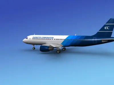 Airbus A320 Coroporate 1 3D model