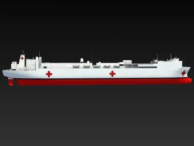 USNS Mercy Hospital Ship T-AH-19 3D model
