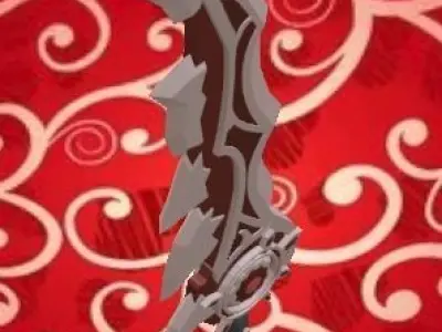 Stylized Crimson Sword low-poly game ready Low-poly 3D model