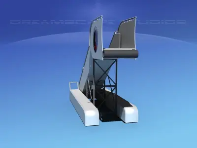 Airport Stairs Eastern 1 3D model