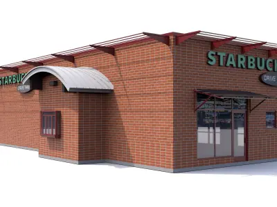 Starbucks coffee shop 3D model