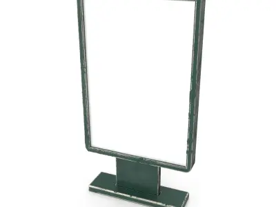 Street Advertising Billboard 01 Low-poly 3D model