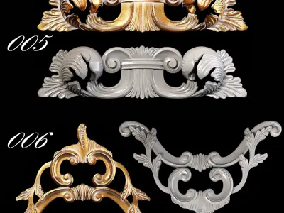 Collection of 40 classic carvings Part 1 3D model