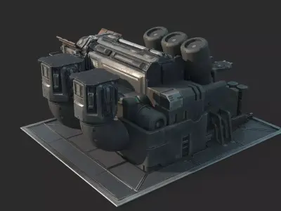 Future Sci-Fi Energy Synthesizer 3D model